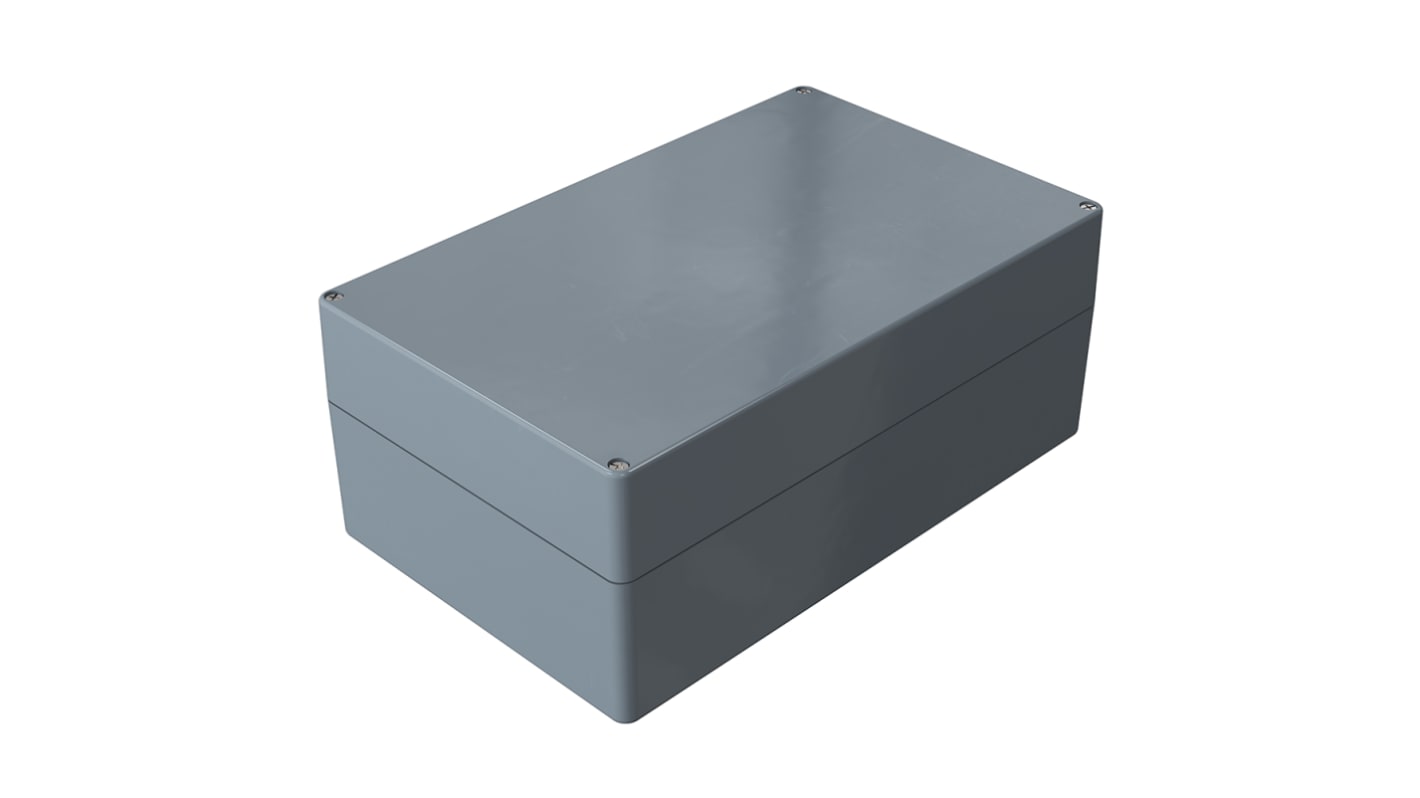 Rose Polyester Standard Series Grey Glass Fibre Reinforced Polyester Enclosure, IP66, IK08, Grey Lid, 400 x 250 x 161mm