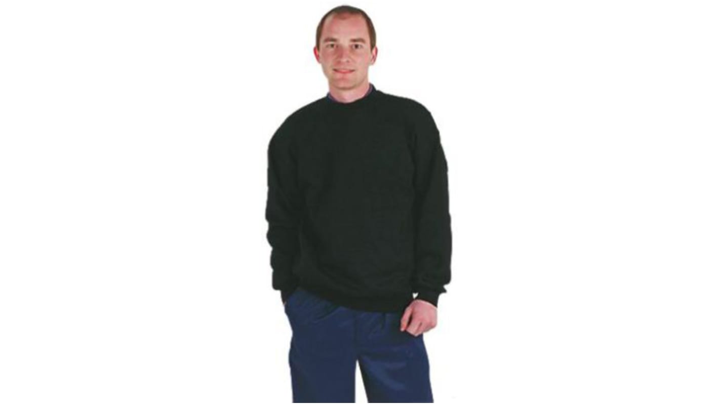 Dickies Black Polyester, Cotton Men Work Sweatshirt M