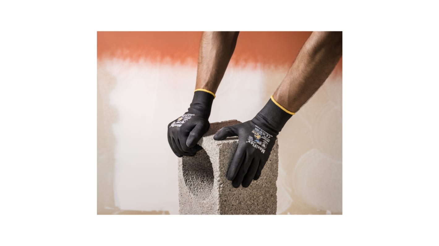 ATG MaxiFlex Endurance Black Nylon, Spandex General Purpose Work Gloves, Size 9, Nitrile Coating