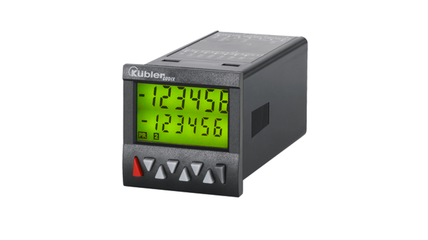 Kübler Einbaumessgerät LCD 6-stellig, Frequenz, Impuls, Zeit, max. 65kHz, 100 → 240 V