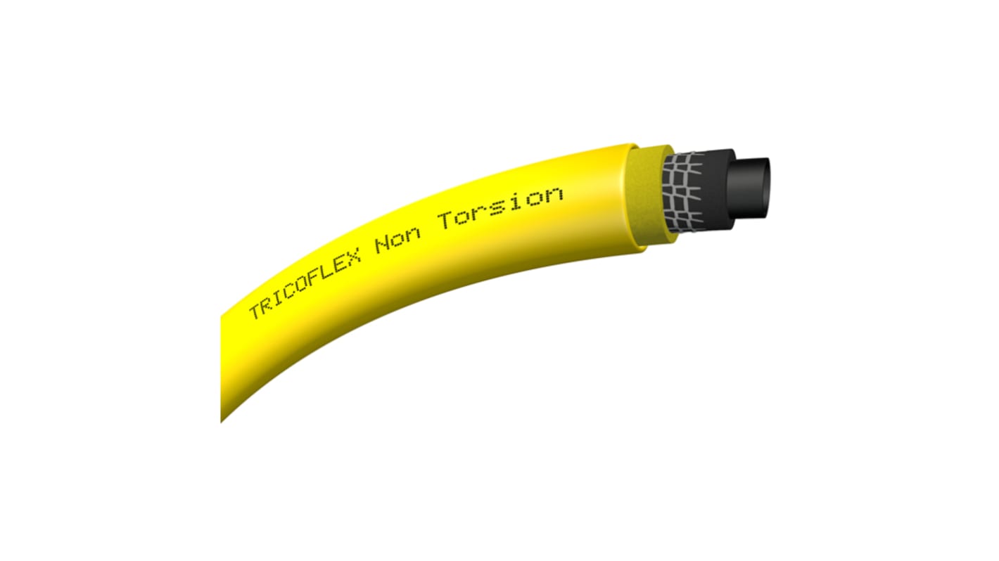 TRICOFLEX 黄色灌溉软管, PVC软管, 15mm内径, 20.5mm外径, 25m长, 最高+60°C, TRICOFLEX系列