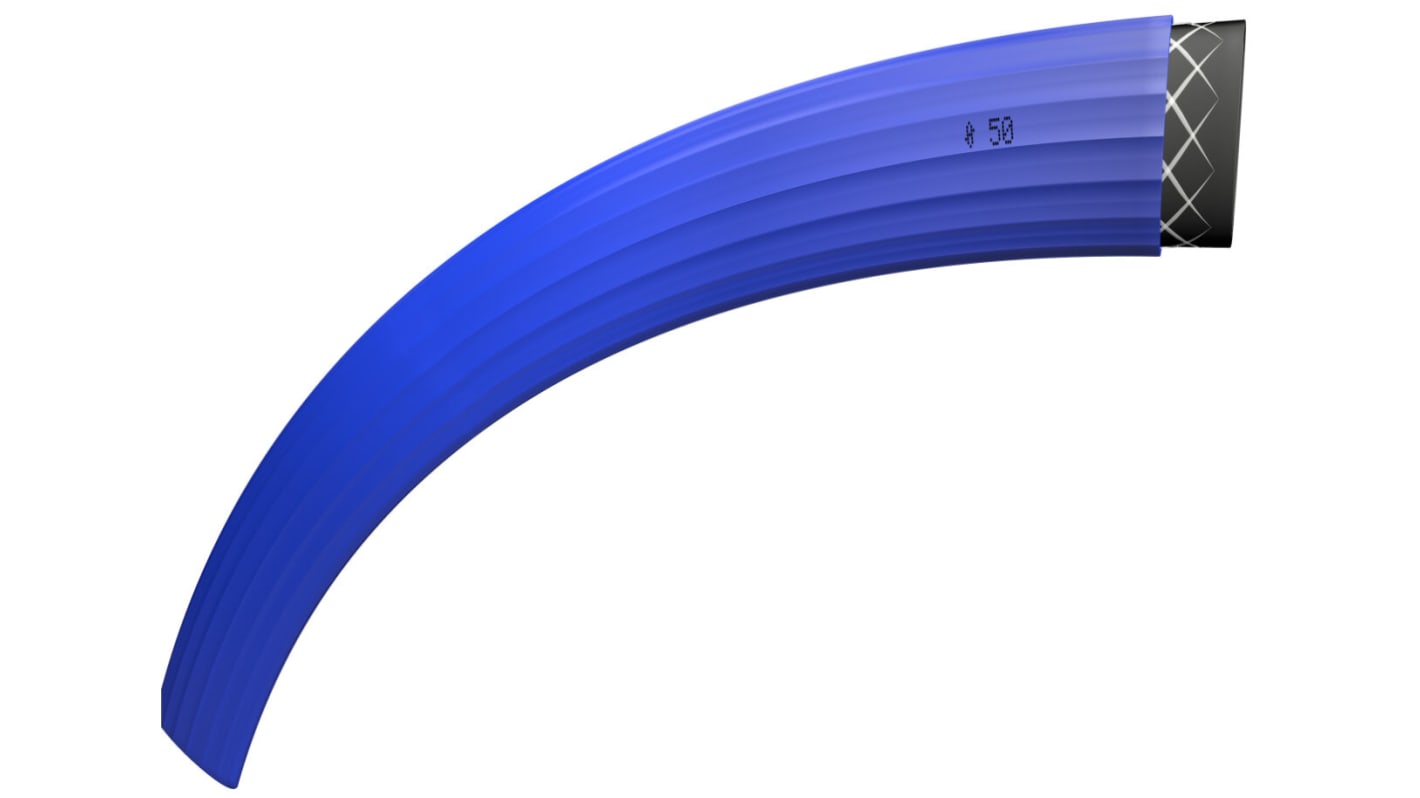 TRICOFLEX TRICOFLAT PVC, Hose Pipe, 50mm ID, 54.4mm OD, Blue, 25m