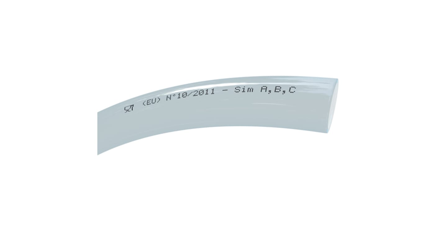 Manguera flexible reforzada TRICOFLEX de PVC Transparente, long. 50m, Ø int. 20mm, para Alimentos