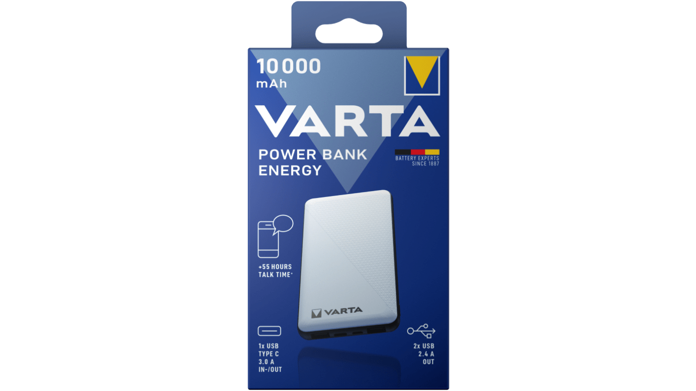 Varta 57976 10000mAh 5V Power Bank Portable Charger