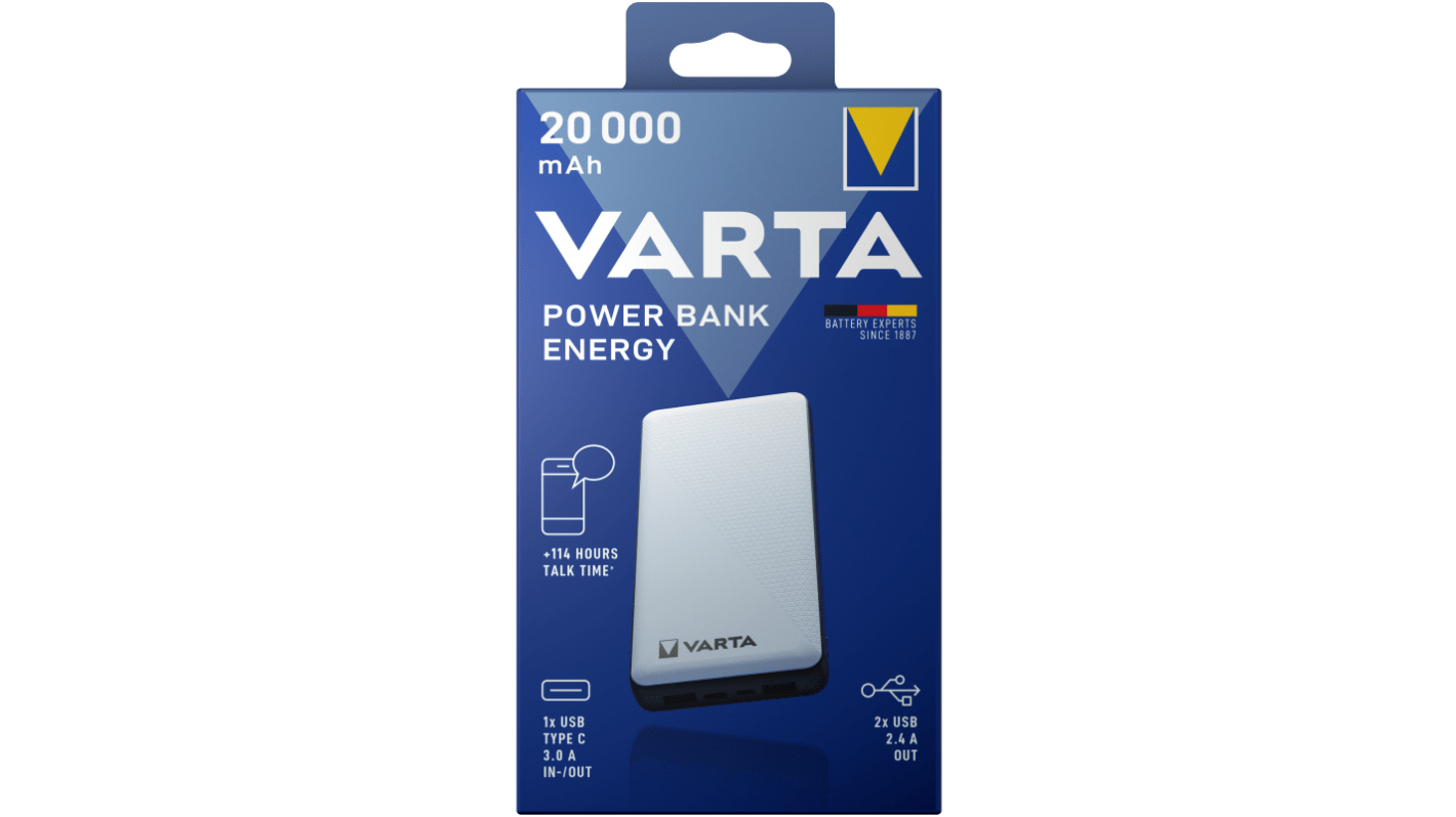 Varta 57978 20000mAh 5V Power Bank Portable Charger