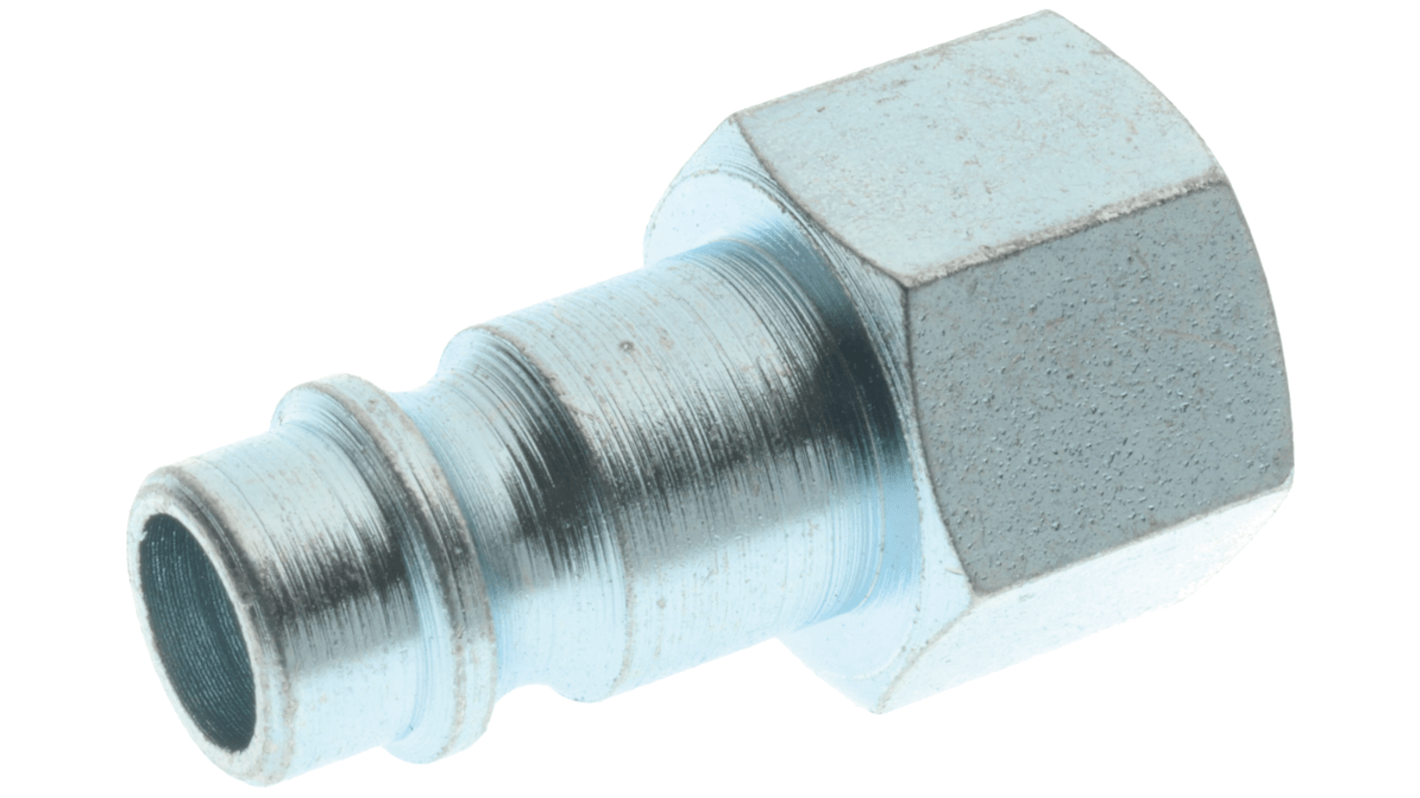 RS PRO Nickel Plated Brass Female Pneumatic Straight Threaded-to-Tube Adapter, 3/8 in Female Threaded, Tube