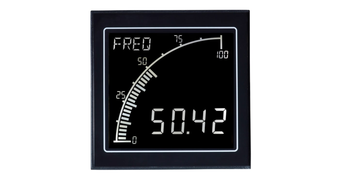 Trumeter LCD Einbaumessgerät für Strom, Frequenz, Spannung H 68mm B 68mm 4-Stellen T. 53mm