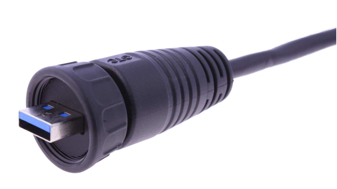 Kabel USB Złącze A USB A Złącze B Bez zakończenia dł. 2m Przewód USB USB 3.0 kolor: Czarny