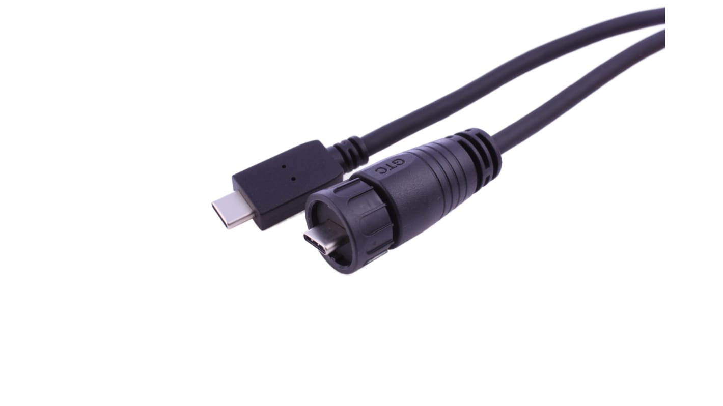 RS PRO USB 3.1, Male USB C to Female USB C, 2m