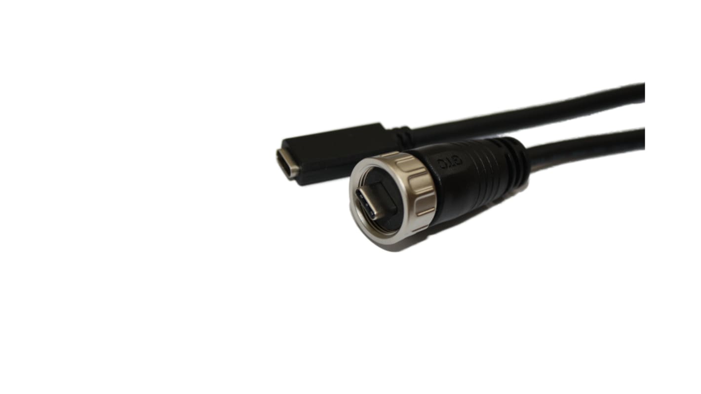 RS PRO USB 3.1, Male USB C to Female USB C, 2m