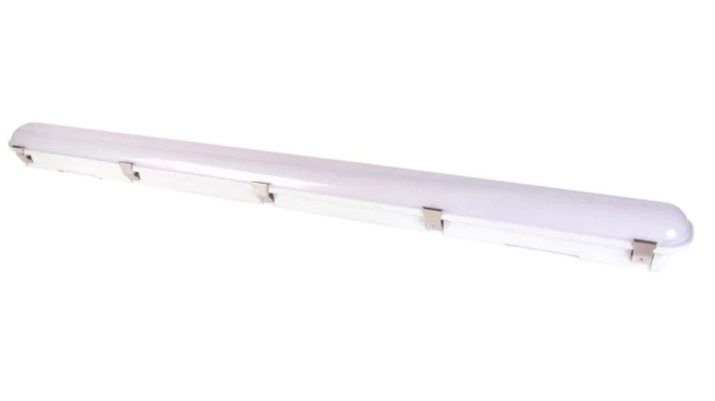 RS PRO 30 W, 38 W, 40 W, 55 W LED CCT3 Selectable Batten Light, 100 → 240 V Single Batten, Anti-corrosive, 1200