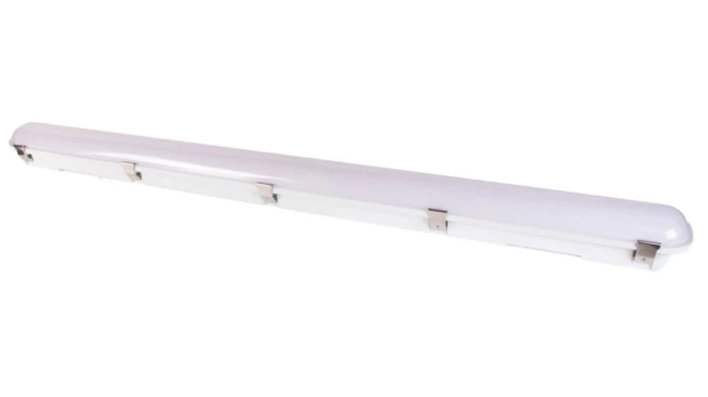 RS PRO 30 W, 38 W, 40 W, 55 W LED CCT3 Selectable Batten Light, 100 → 240 V Emergency and Microwave,