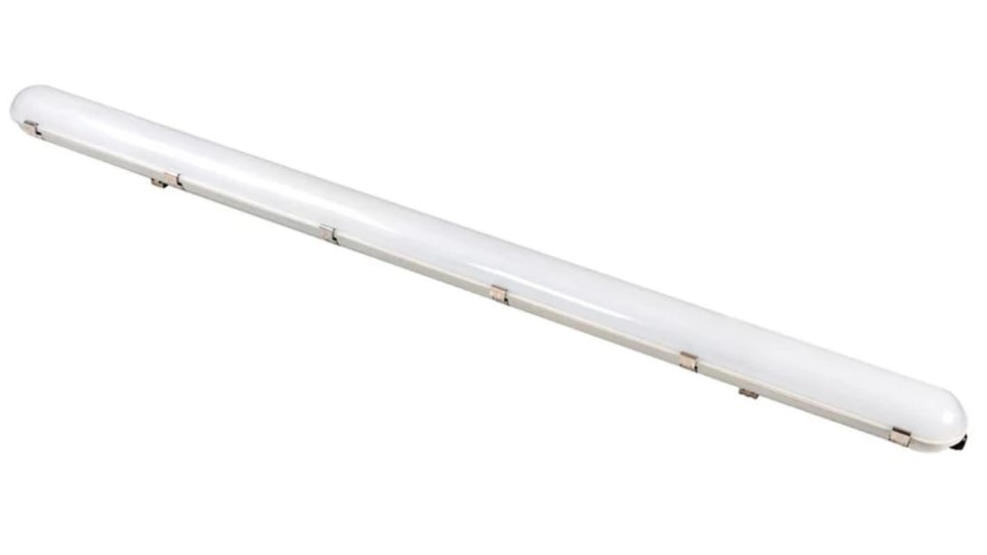RS PRO 30 W, 38 W, 45 W, 55 W LED CCT3 Selectable Batten Light, 100 → 240 V Single Batten, Anti-corrosive, 1500