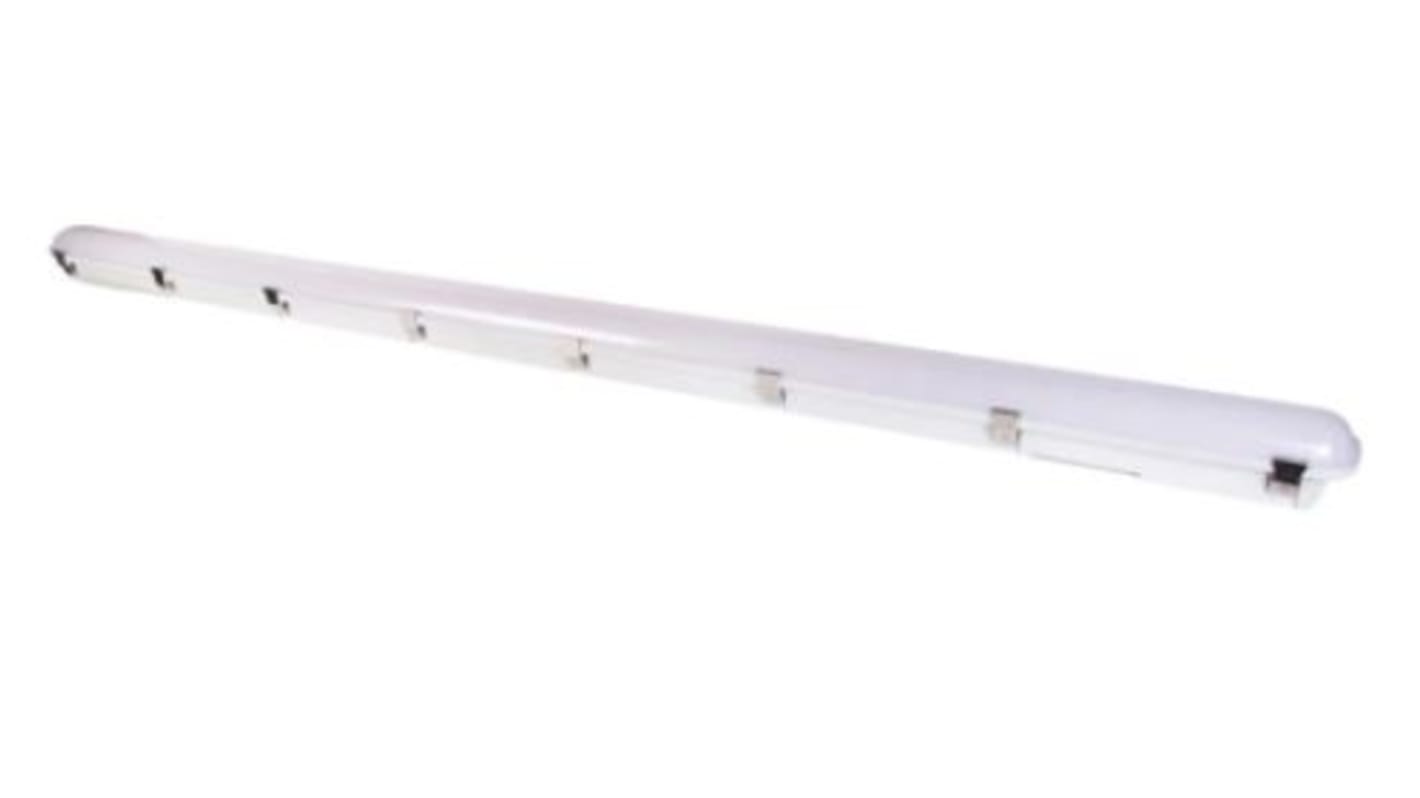 RS PRO 40 W, 56 W, 66 W, 80 W LED CCT3 Selectable Batten Light, 100 → 240 V Emergency and Microwave, 1 Lamp,
