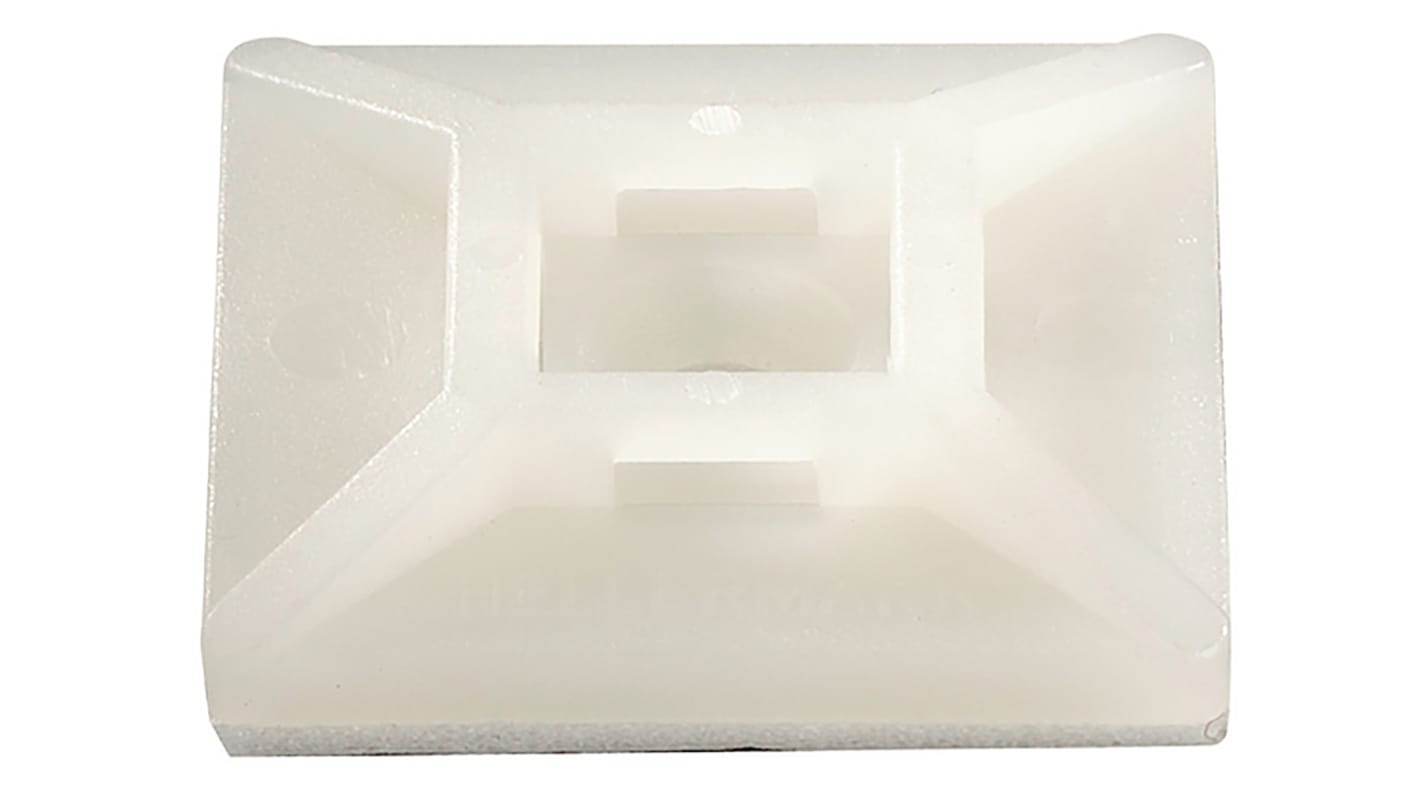 Supporto fascette HellermannTyton, autoadesivo, 29mm x 29 mm, Ø fissaggio 4.2mm, 100 pezzi