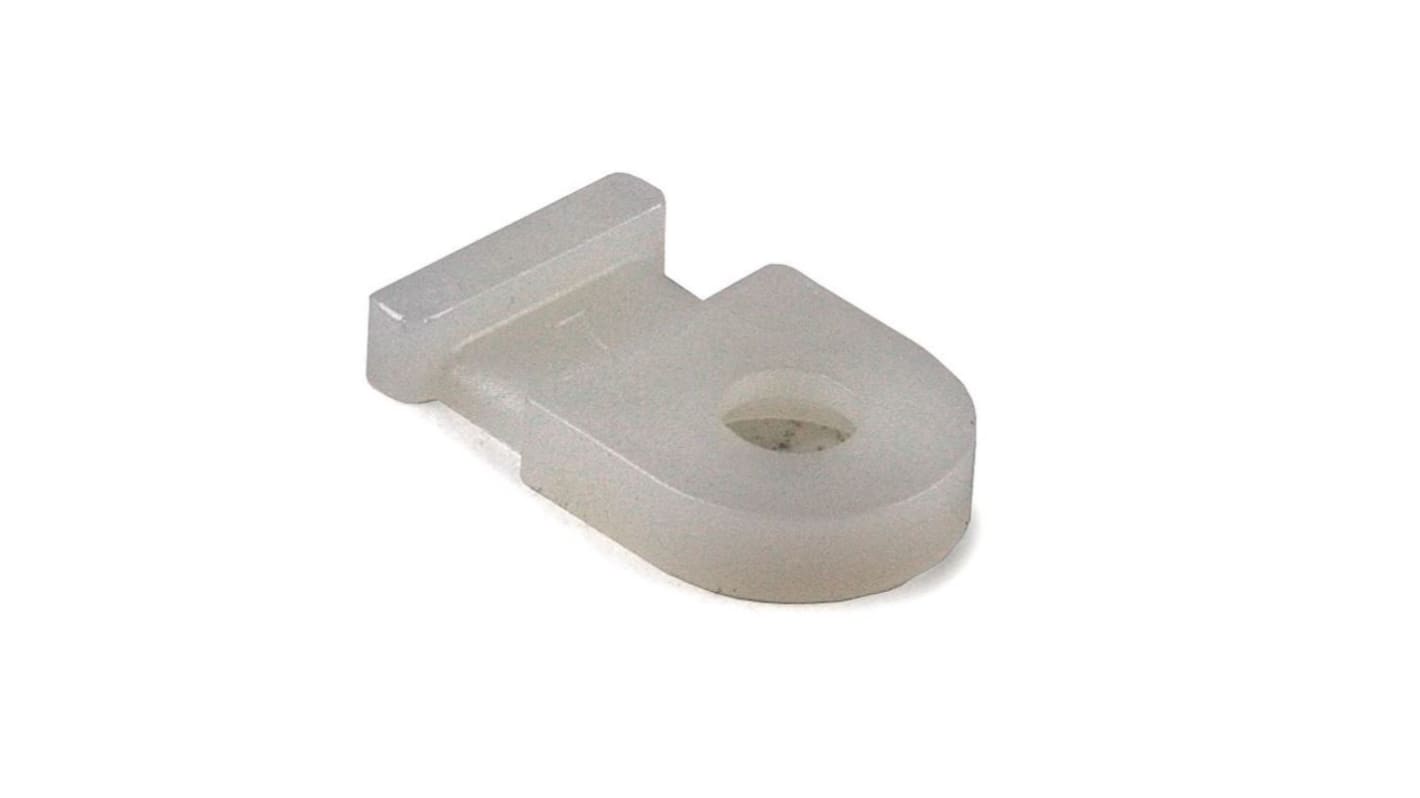 HellermannTyton Natural Cable Tie Mount 8 mm x 12.5mm, 2.6mm Max. Cable Tie Width