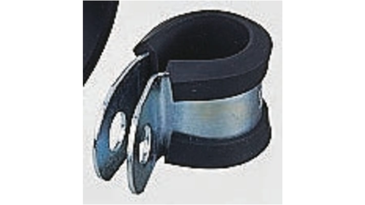 Abrazadera P, 22.2mm, Aluminio, Negro, Natural