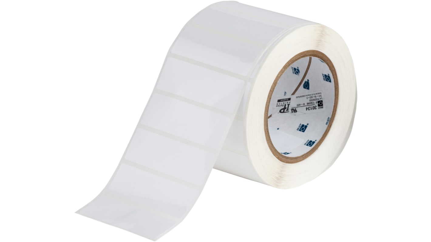 Brady B-423 on White Label Printer Labels, 76.20 mm Width, 25.4mm Label Length