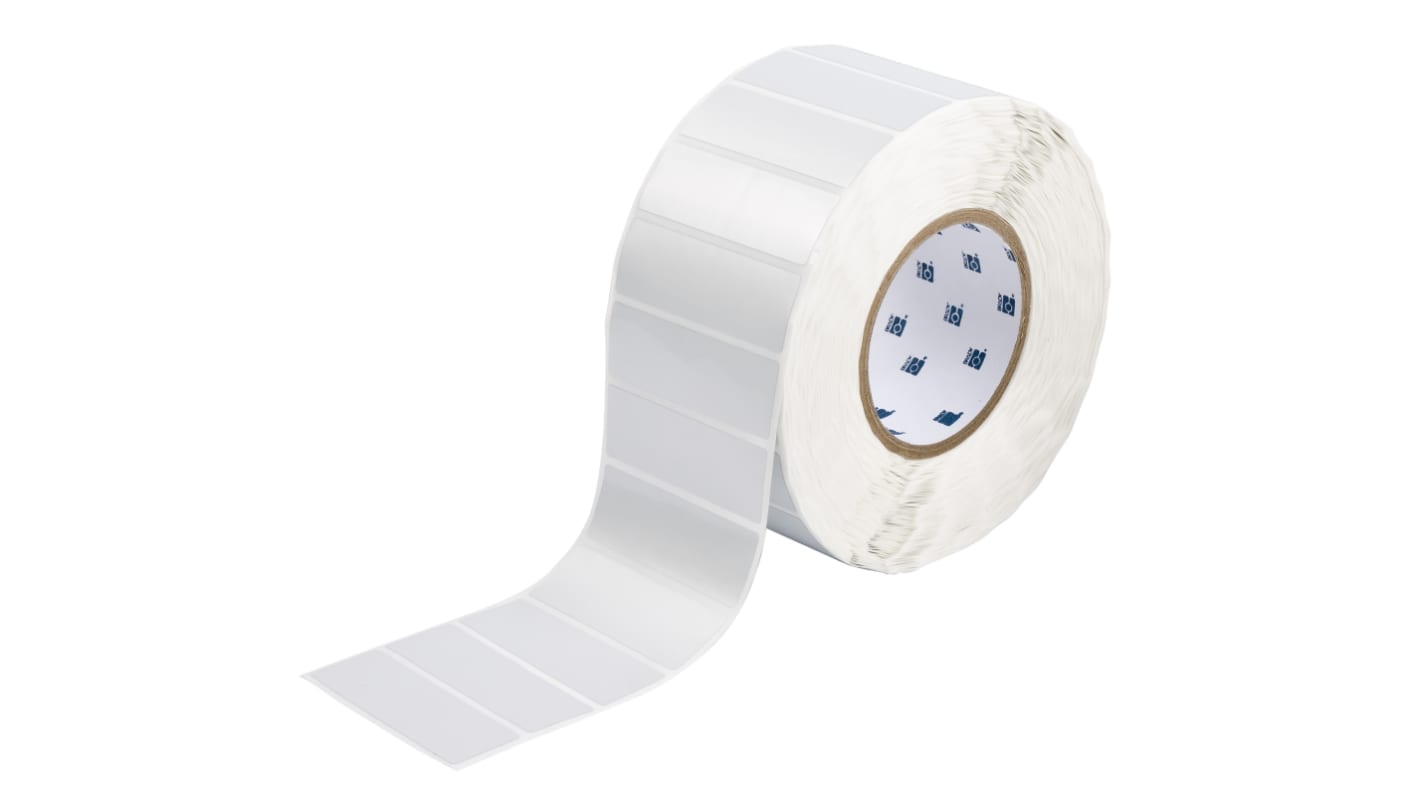 Brady B-434A Metallised Polyester on Silver Label Printer Labels, 25.4mm Label Length