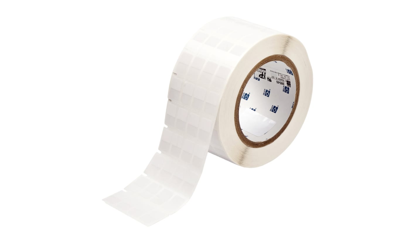 Brady B-427 Self-laminating Vinyl on White/Transparent Cable Labels, 19.05mm Label Length