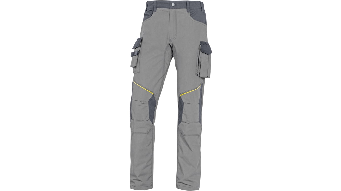 Delta Plus MACH CORPORATE Black/Green/White/Yellow Trousers Tear Resistant, Size L 32/35,5in W 32.5in L