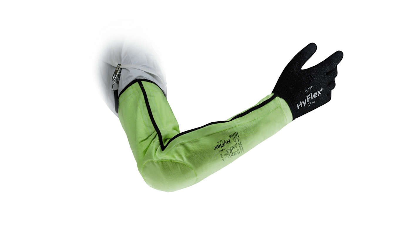 Ansell 11-200 Black, Yellow Reusable Fibreglass, Nylon, Polyester Arm Protector for Automotive Industry, Machinery &