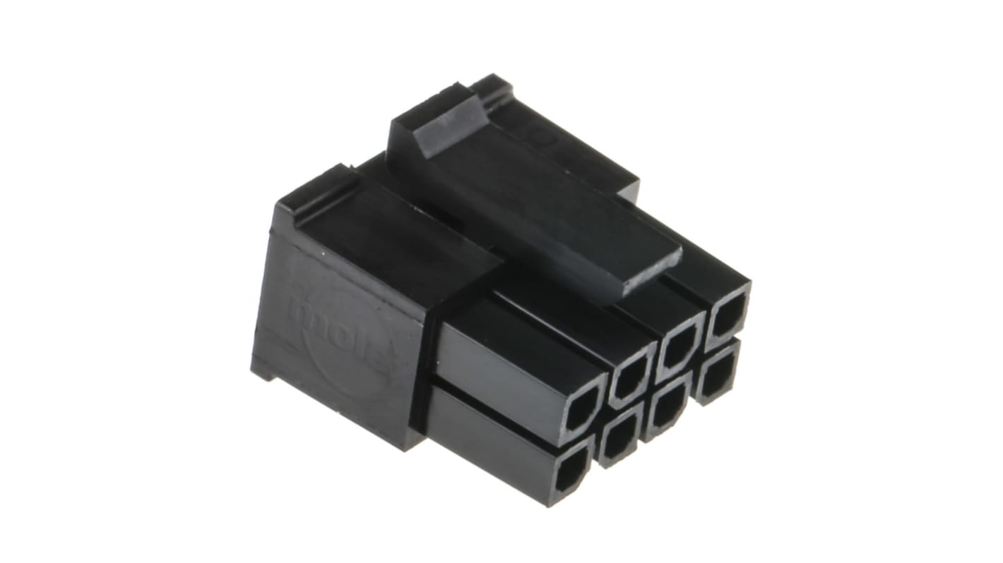 Molex 双排连接器外壳母座, 8p, 3mm间距, 电缆安装, Micro-Fit 3.0系列
