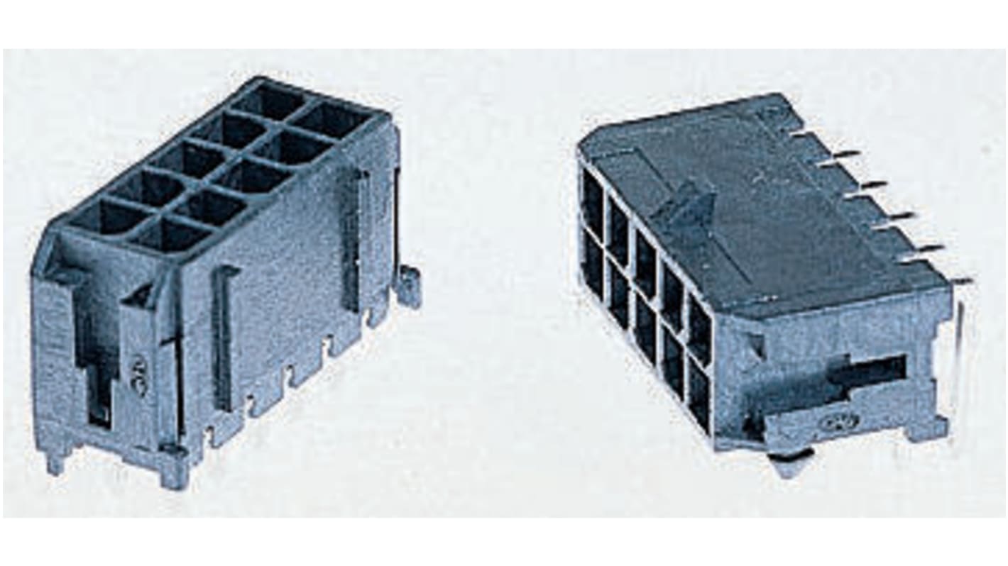 File di contatti PCB Molex, 14 vie, 2 file, passo 3.0mm