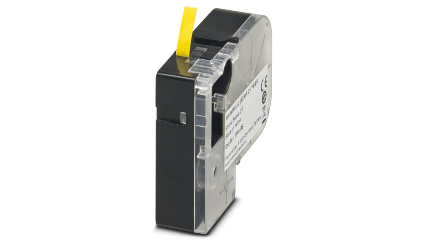 Phoenix Contact MM-WMS Heat Shrink Cable Marker, Yellow, 1 → 3.2mm Cable, for , for THERMOMARK, 1116139