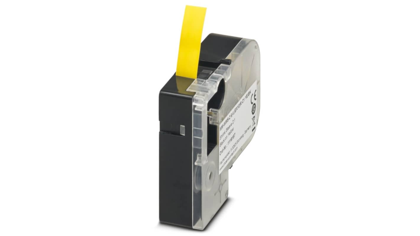 Phoenix Contact MM-WMS Heat Shrink Cable Marker, Yellow, 3.2 → 6.4mm Cable, for , for THERMOMARK, 1116187