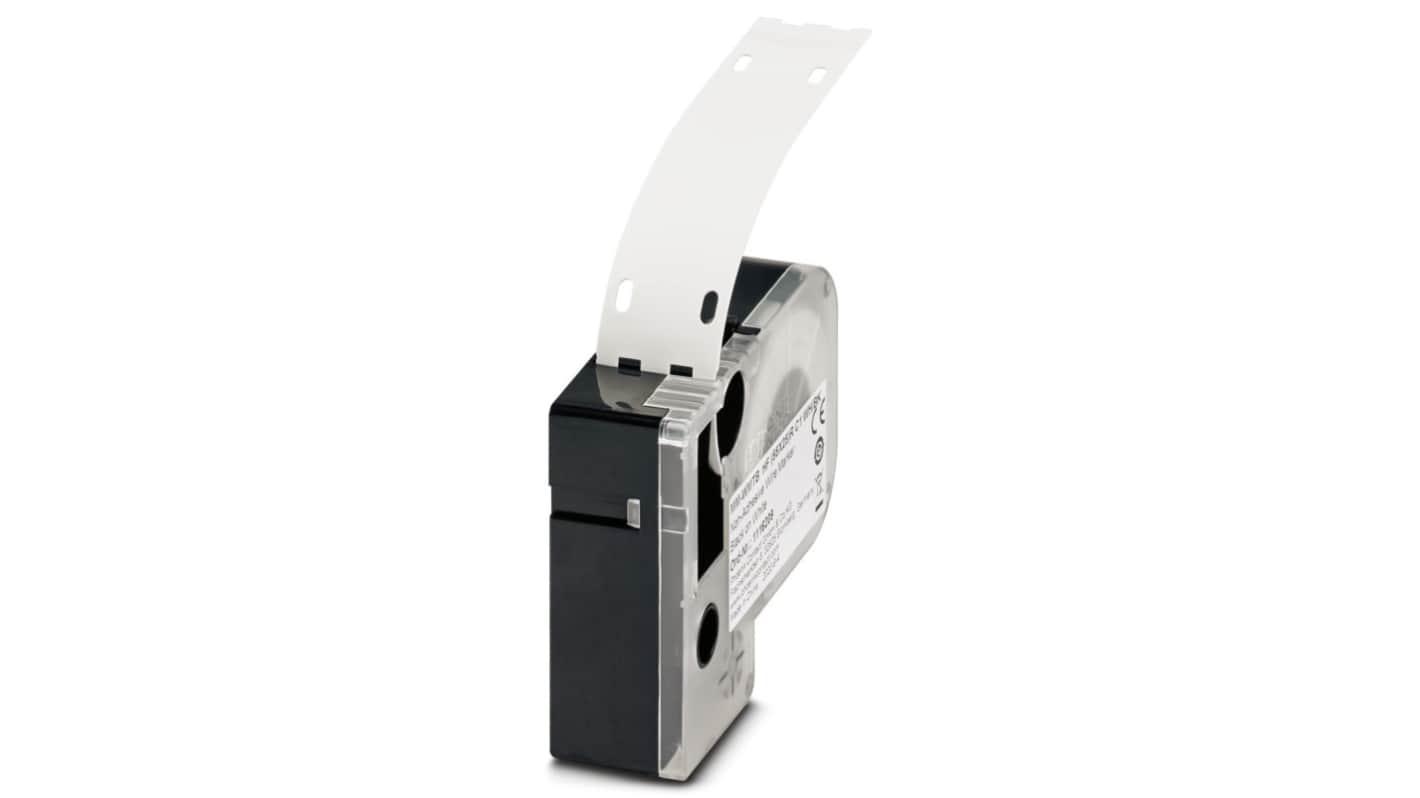 Phoenix Contact MM-WMTB HF (55X25)R C1 WH/BK Cable Tie Cable Marker, White, 6mm Cable, for , for THERMOMARK, 1116209
