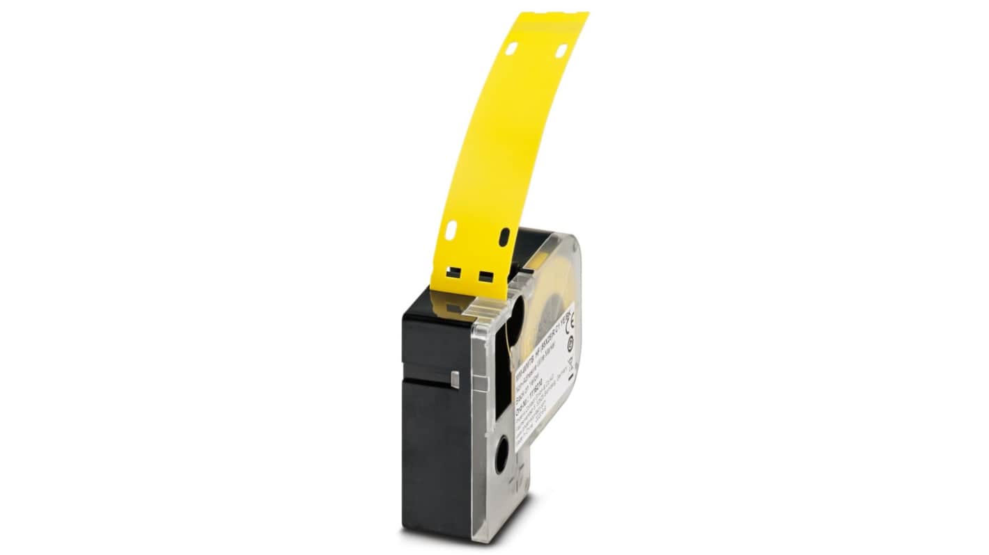 Phoenix Contact MM-WMTB HF (55X25)R C1 YE/BK Cable Tie Cable Marker, Black/Yellow, 6 → 115mm Cable, for , for