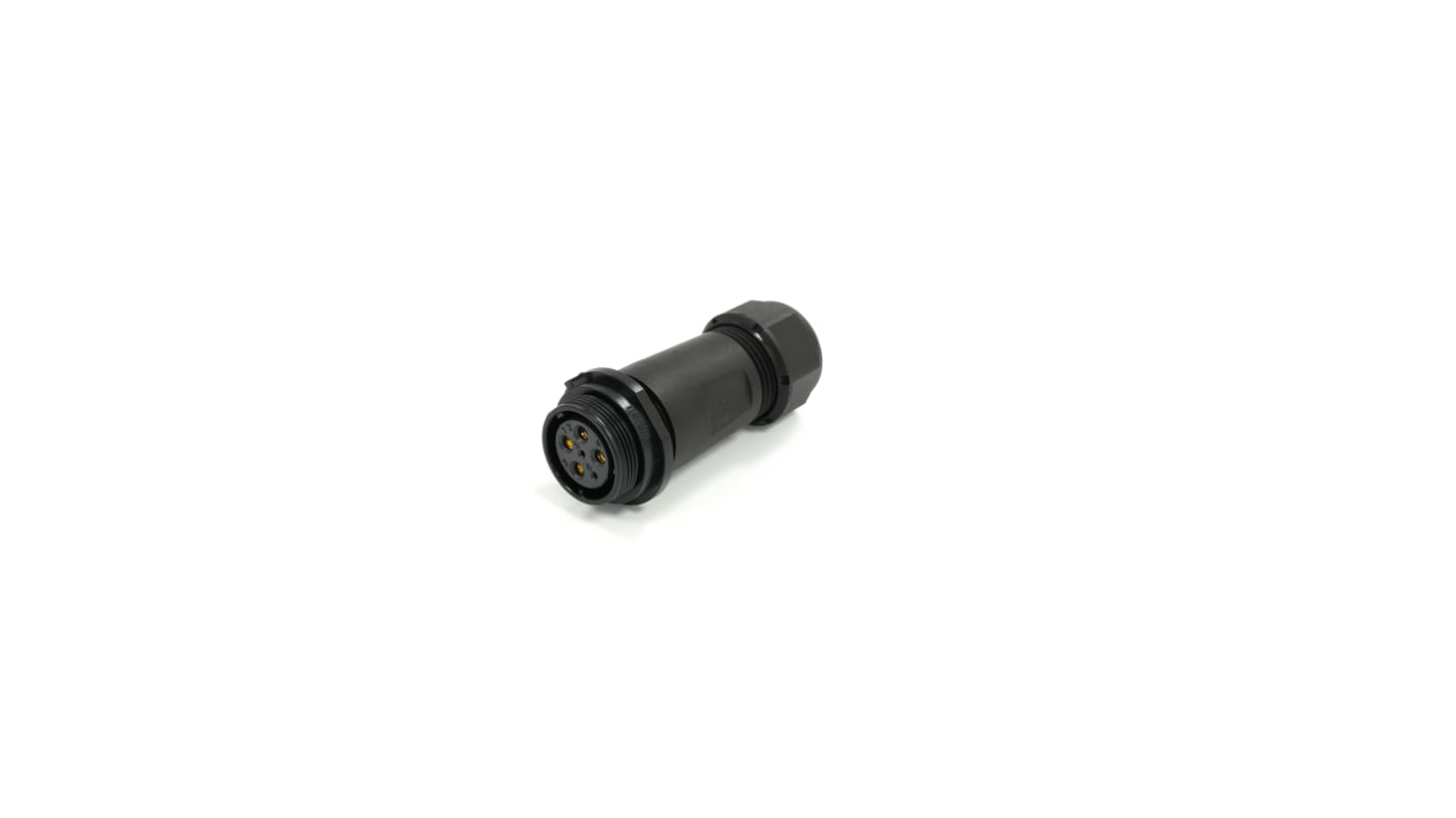 Conector circular RS PRO hembra de 6 vías hembra, montaje aéreo, IP68