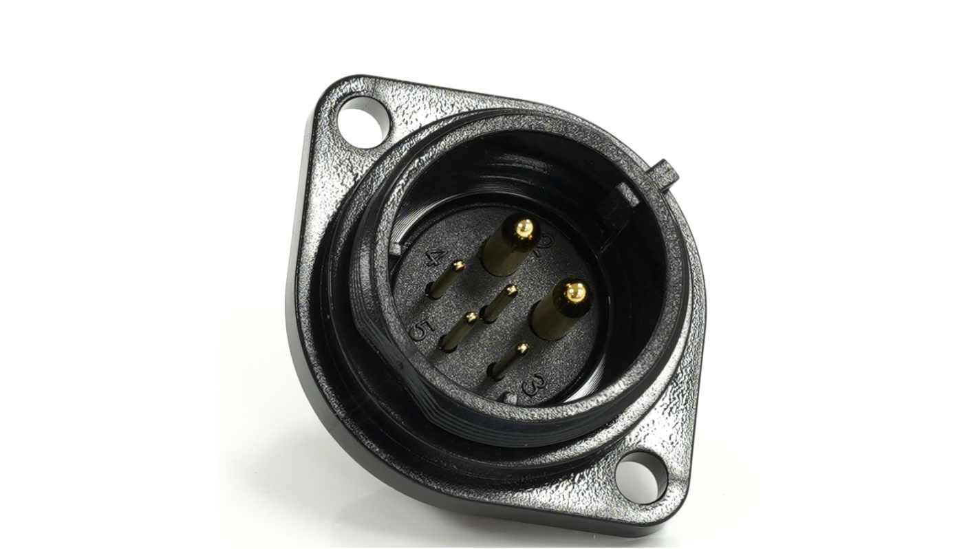 RS PRO Circular Connector, 6 Contacts, Flange Mount, 21 mm Connector, Socket, Male, IP68
