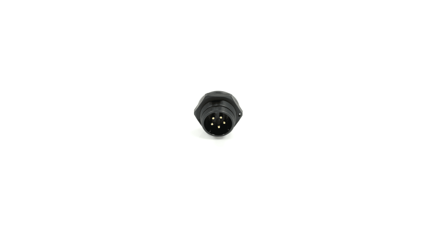 RS PRO Circular Connector, 5 Contacts, Panel Mount, 21 mm Connector, Plug, Male, IP68