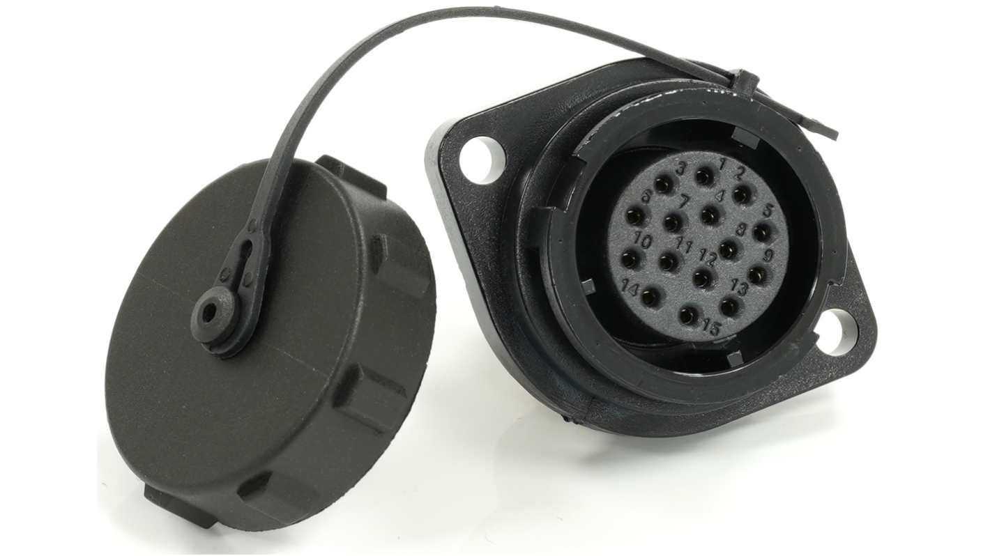 RS PRO Circular Connector, 15 Contacts, Flange Mount, 21 mm Connector, Socket, Female, IP67
