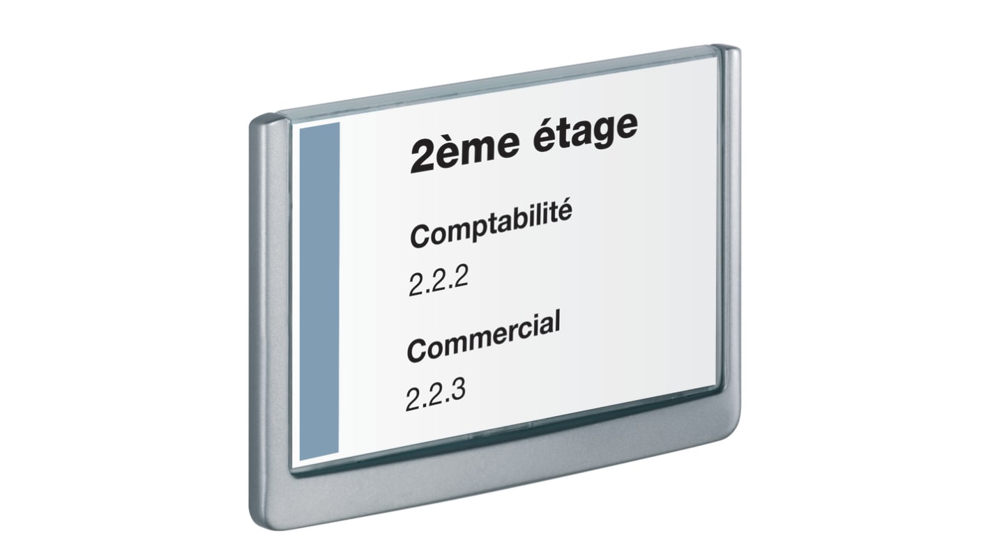 Durable Graphite A5 Smooth and rigid Doorplate, 148.5mm Height, 210mm Width