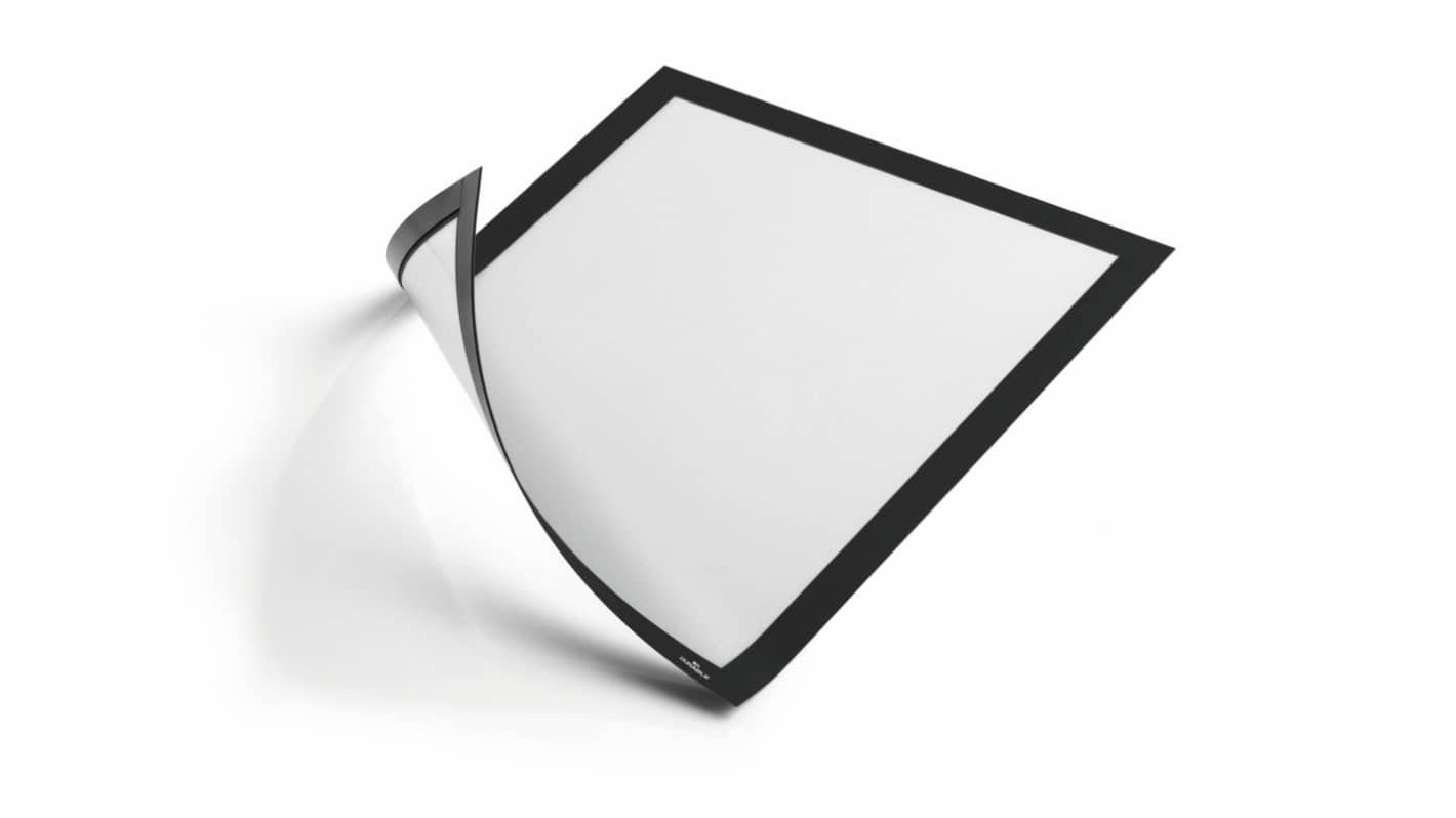 Durable MagneticDURAFRAME® MAGNETIC Black A4 Metal Information Frame, 323mm Height, 236mm Width
