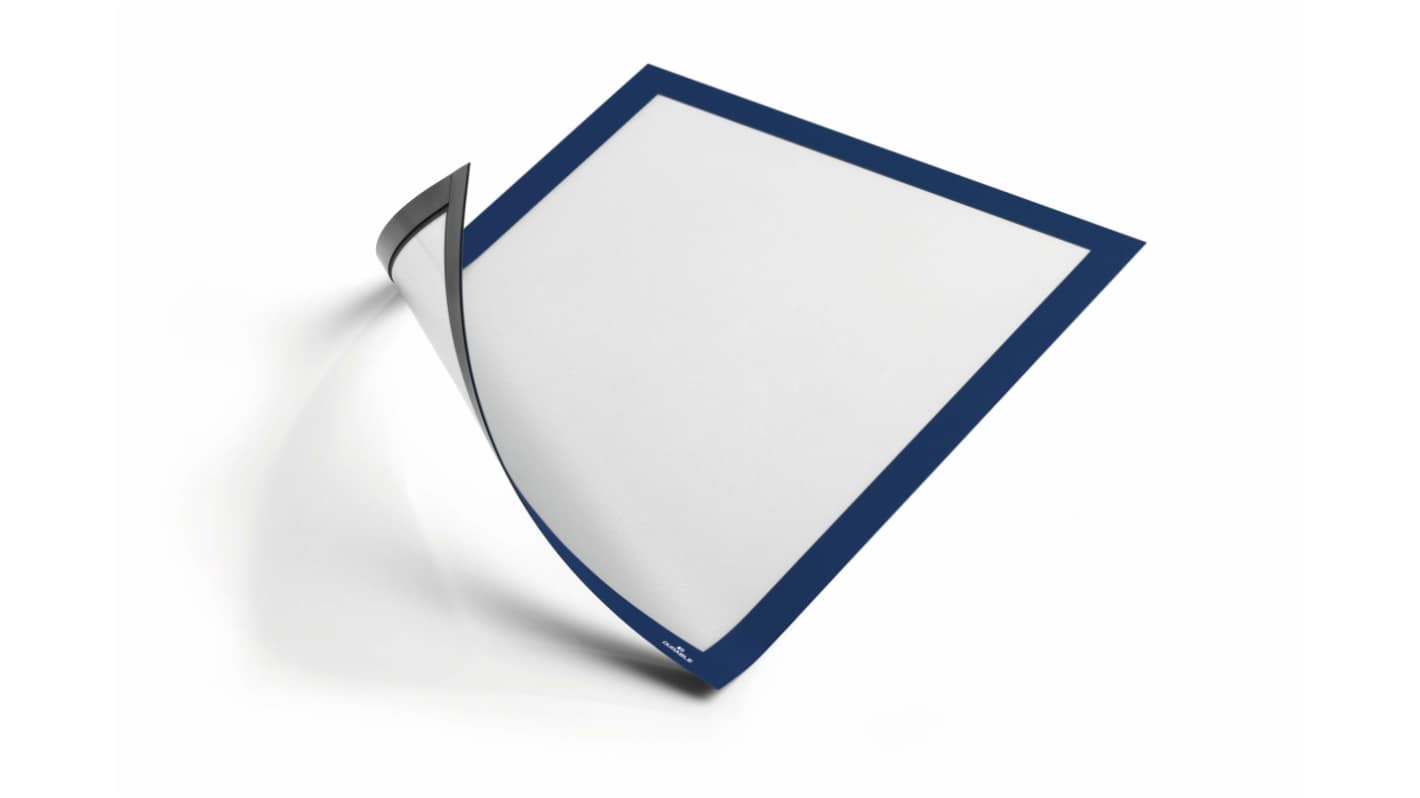 Durable MagneticDURAFRAME® MAGNETIC Blue A4 Metal Information Frame, 323mm Height, 236mm Width