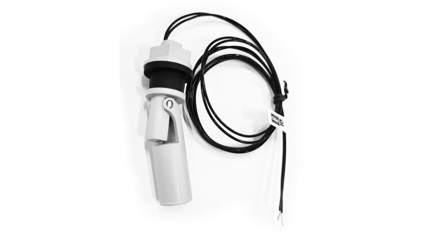 RS PRO Surface Mount Polyphenylene Sulfide Float Switch, Float, 1m Cable, NO, 300V ac Max, 350V dc Max