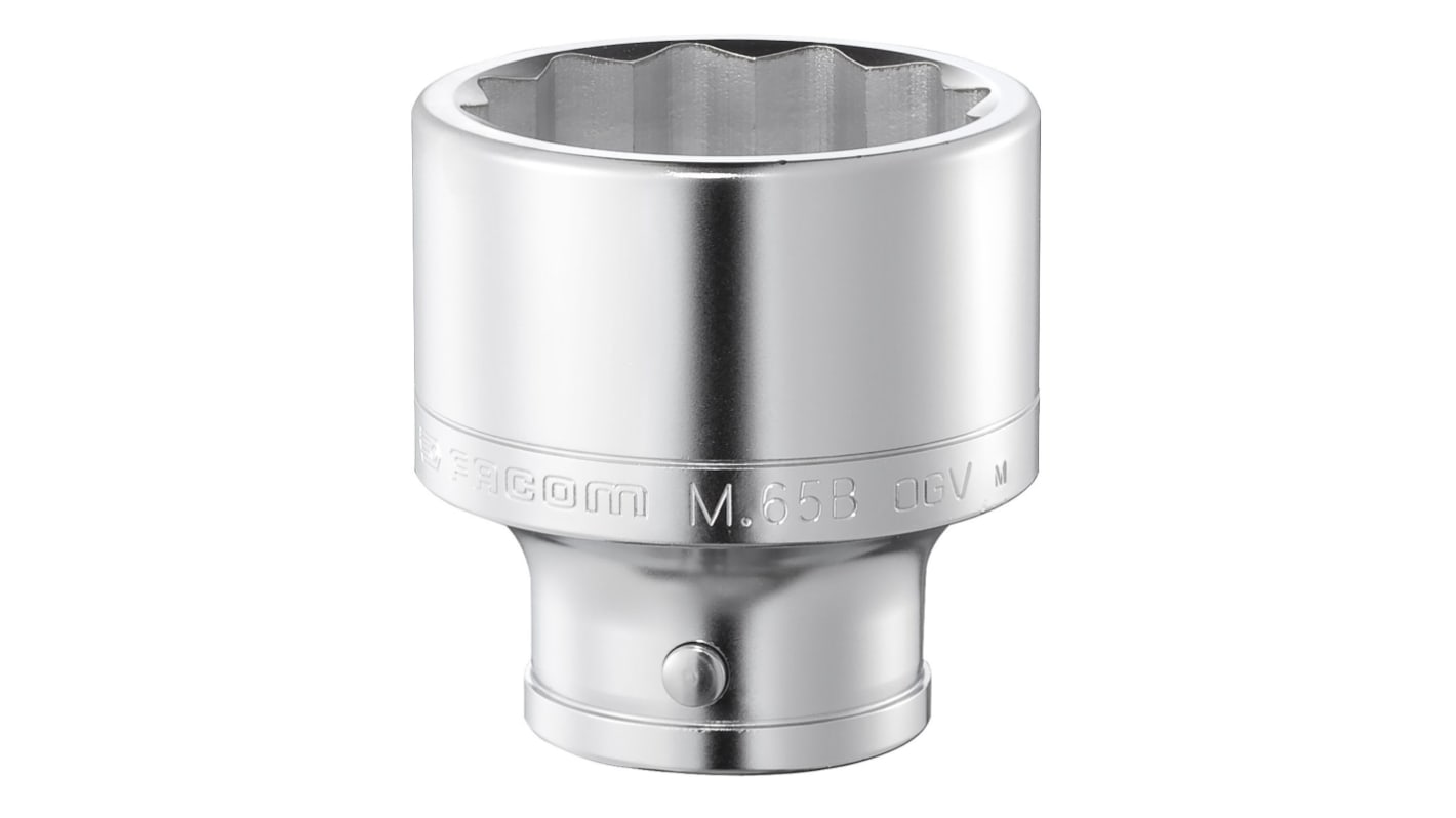 Facom 1 in Drive 65mm Standard Socket, 12 point, 92 mm Overall Length
