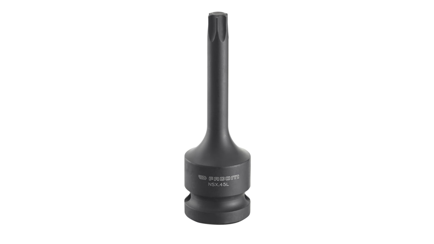 Facom 25mm, 1/2 in Drive Impact Socket, 78 mm length