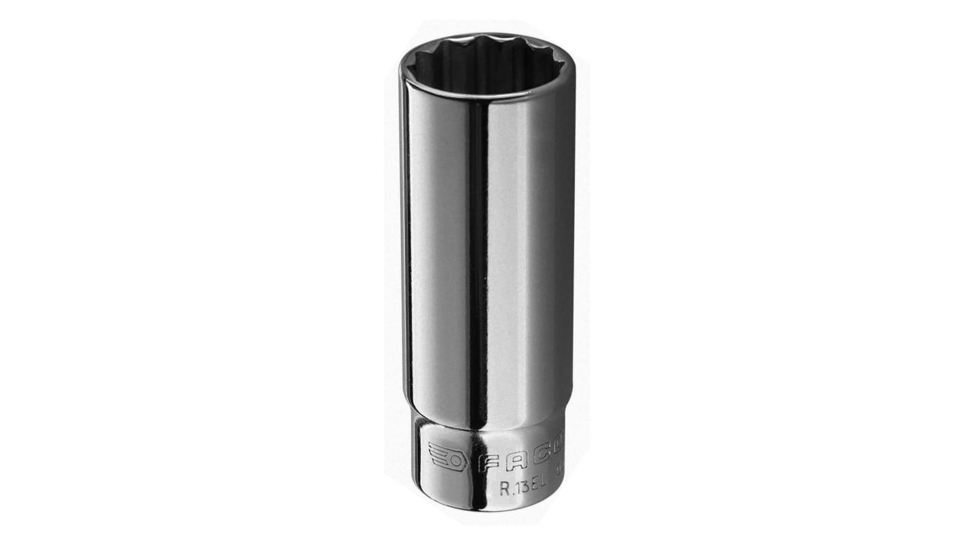 Nástrčná hlavice 1/4 palce pohon 13mm Dlouhý nástavec Ne, celková délka: 50 mm Facom