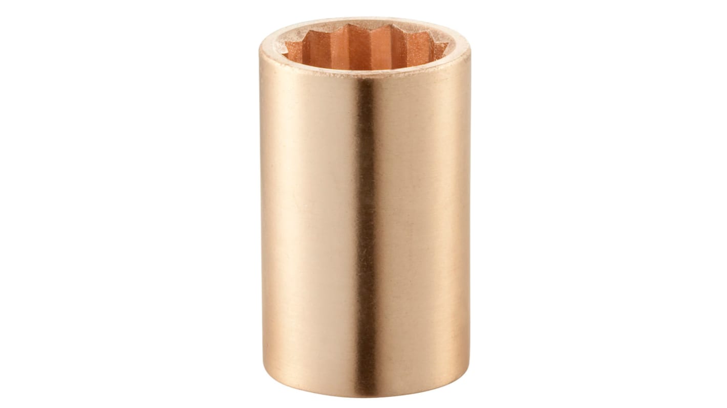 Facom S.19SR 1/2 Zoll Zwölfkant Steckschlüsseleinsatz Steckschlüssel, Beryllium-Kupfer funkenfrei, Länge 42 mm