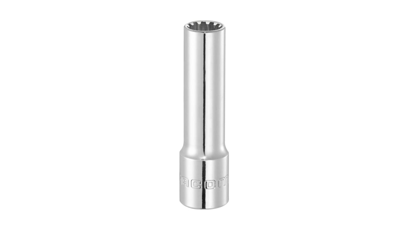 Facom 3/8 in Drive 9/16in Long Socket, Spline, 63 mm Overall Length
