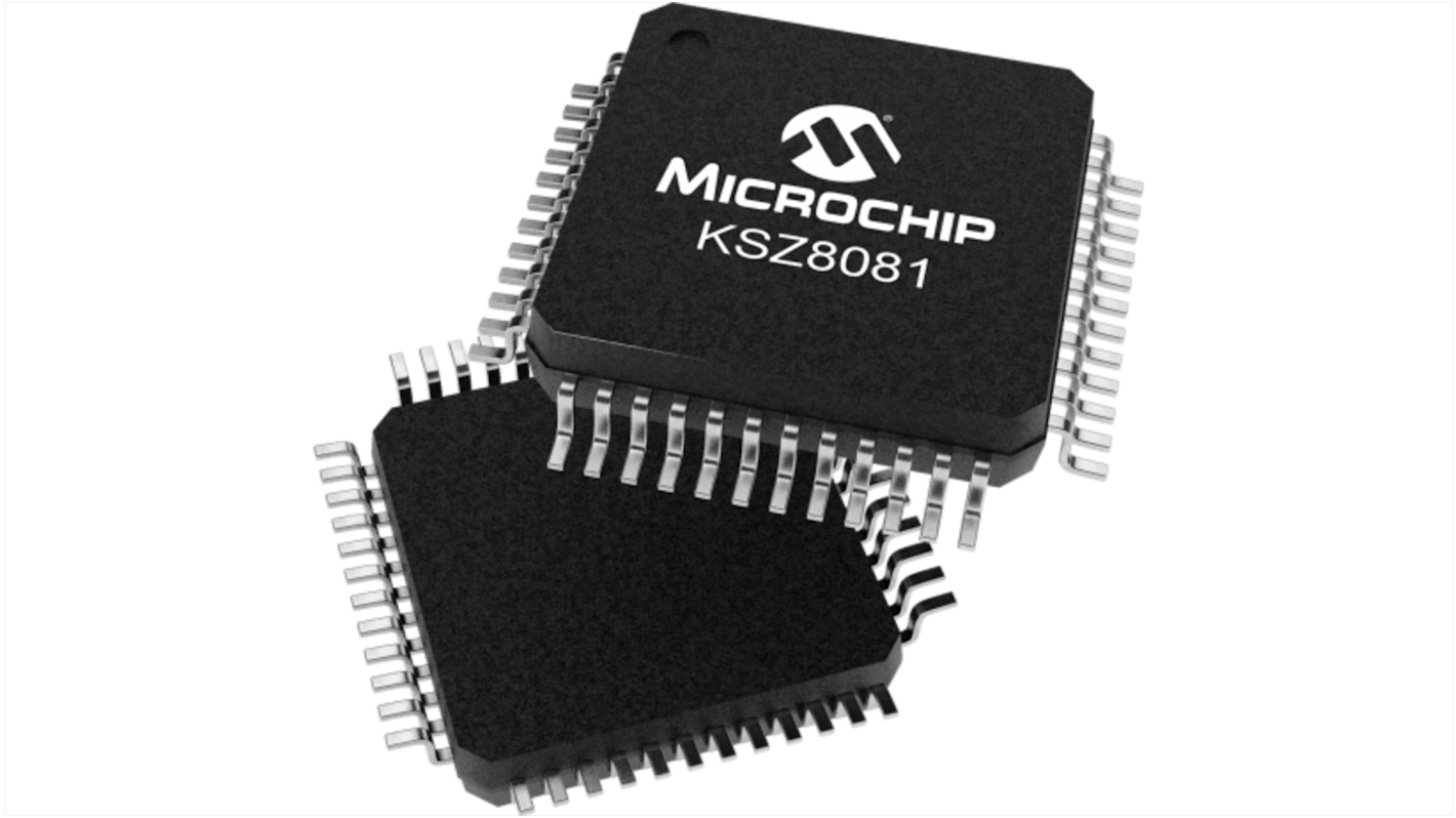 Microchip PHY芯片, 100Mbps以太网收发器, LQFP封装, 支持IEEE 802.3标准, 48引脚
