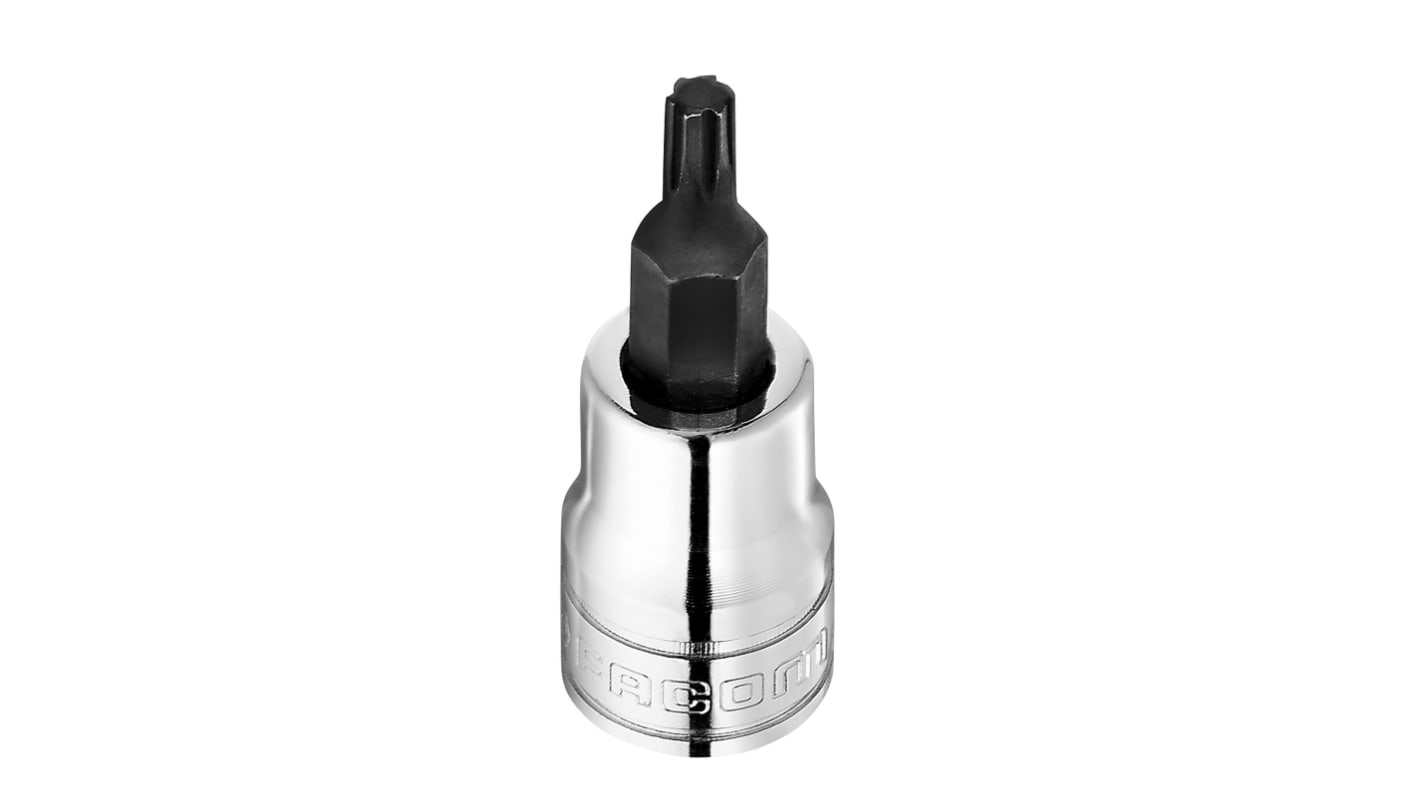 Facom 3/8 in Drive 4mm Bit Socket, Hex OGV Bit, 4mm, 47.5 mm Overall Length