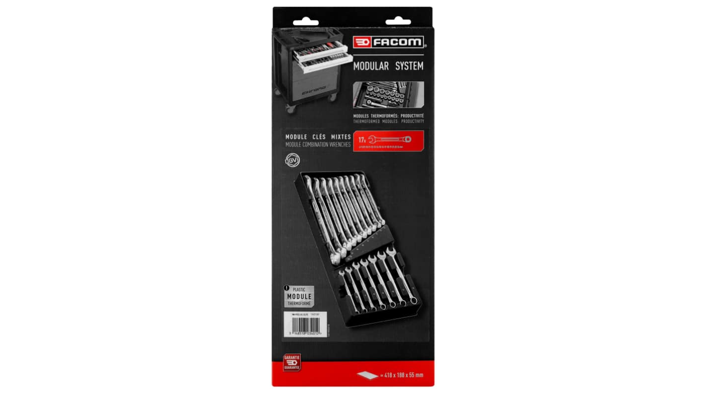 Facom 17-Piece Combination Spanner Set, 6 - 24 mm