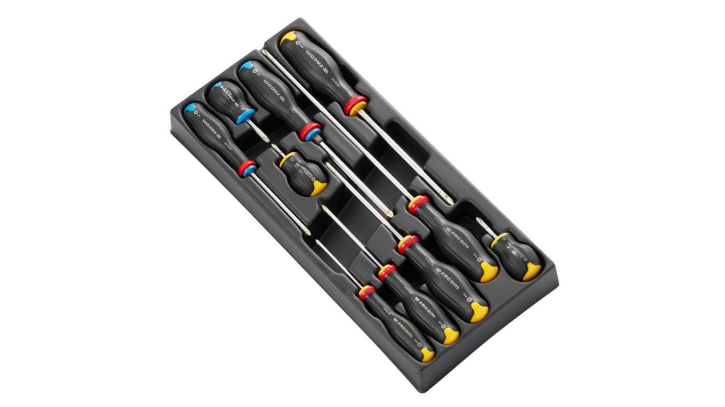 Facom Phillips; Slotted Screwdriver Set, 10-Piece