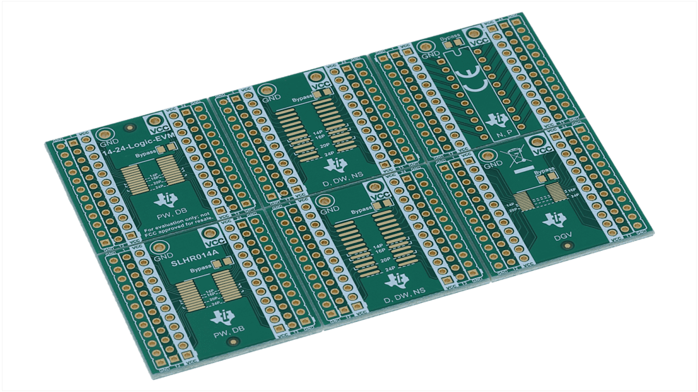 Texas Instruments 14-24-LOGIC-EVM Printed Circuit Board for use with 24 Pin PW, D, DB, DGV Packages, DW, N, NS, P